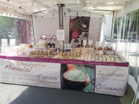 Marktstand am Grünmarkt Salzburg